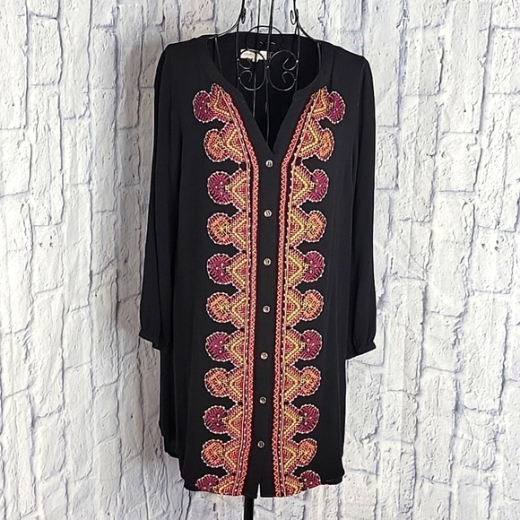 ALTAR'D STATE Embroidered‎ Bohemian Dress Medium - Picture 1 of 6